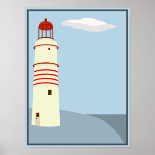 Pôster Vintage do farol