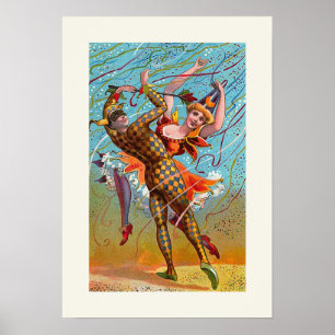 Poster Vintage do "Harlequin"