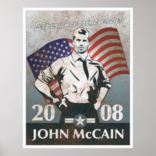 Poster vintage do herói de McCain
