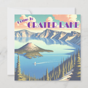 Poster vintage do Lago Crater