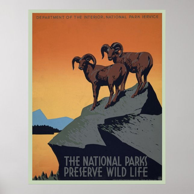 Poster vintage do Parque Nacional (Frente)