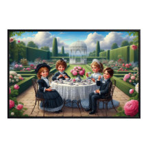 Vintage do Partido do Tea do Jardim Infantil Vitor