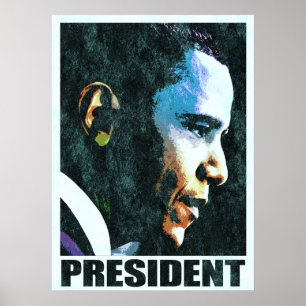 Pôster Vintage do presidente Barack Obama