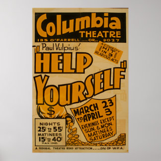 Poster vintage do Teatro Columbia