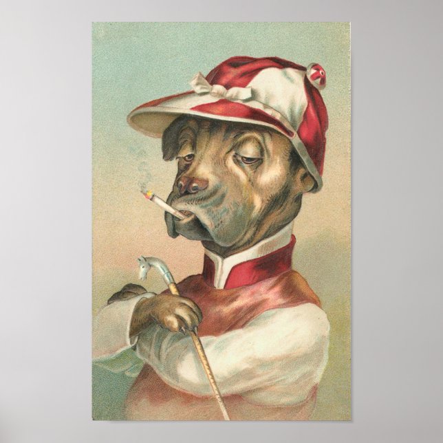 Poster Vintage Dog Jockey (Frente)