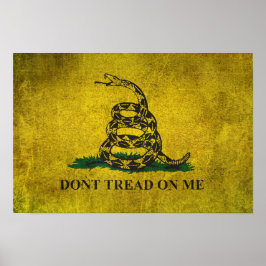 Pôster Vintage Don't Tread on Me Gadsden Flag