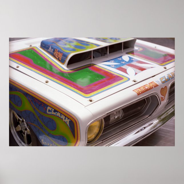 Poster Vintage Drag - Hemi Cuda (Frente)