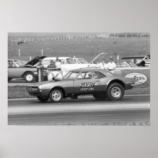 Poster Vintage Drag - Sr. Gasket "Test Car" Camaro