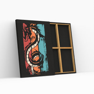 Poster Vintage Dragon Silhouette