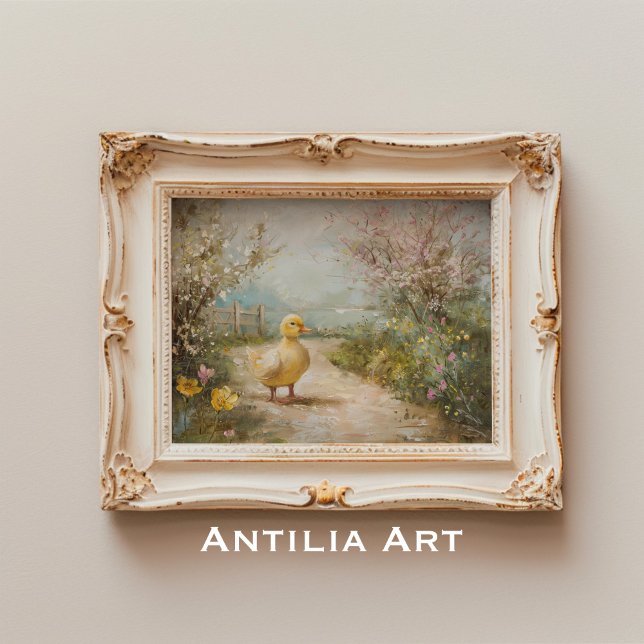 Poster Vintage Ducket Portrait Fazenda Life Duck (Criador carregado)