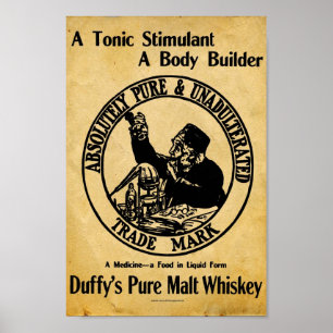 Pôster Vintage Duffys Malt - Sinal Whiskey