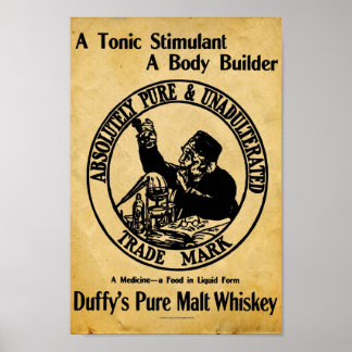Pôster Vintage Duffys Malt - Sinal Whiskey