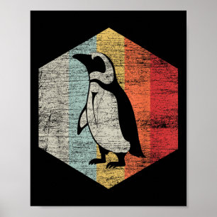 Poster Vintage Earth Day Oferece Pinguim Retroativo