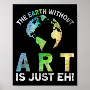 Poster Vintage Earth Without Art É Apenas O Planeta Art E