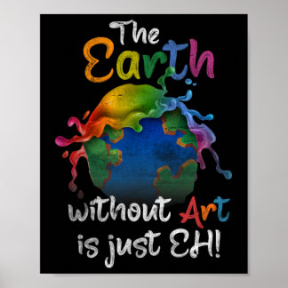 Poster Vintage Earth Without Art É Apenas O Planeta Art E