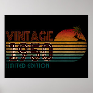 Poster vintage edição limitada de 1950