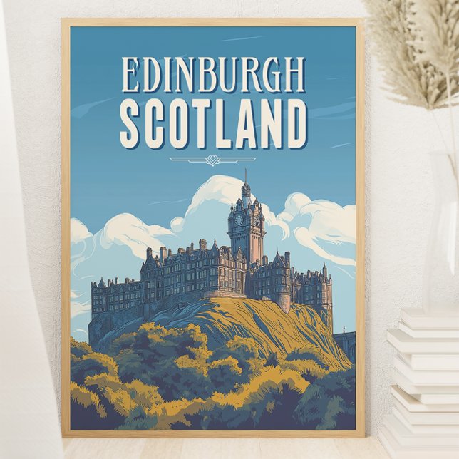 Poster Vintage Edinburgh Scotland Viagem (Criador carregado)