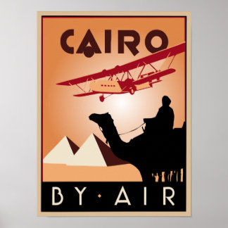 Pôster Vintage Egypt viagem art deco