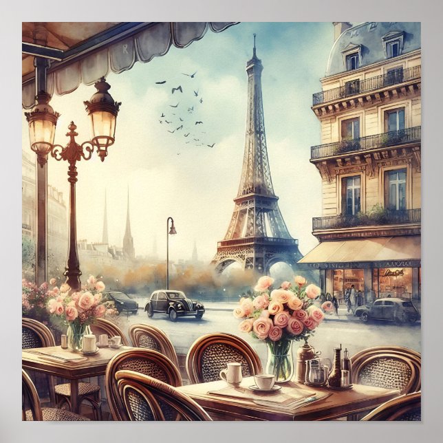 Poster Vintage Eiffel Tower Paris (Frente)