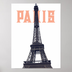 Poster Vintage Eiffel Tower Paris Europa - Viagem
