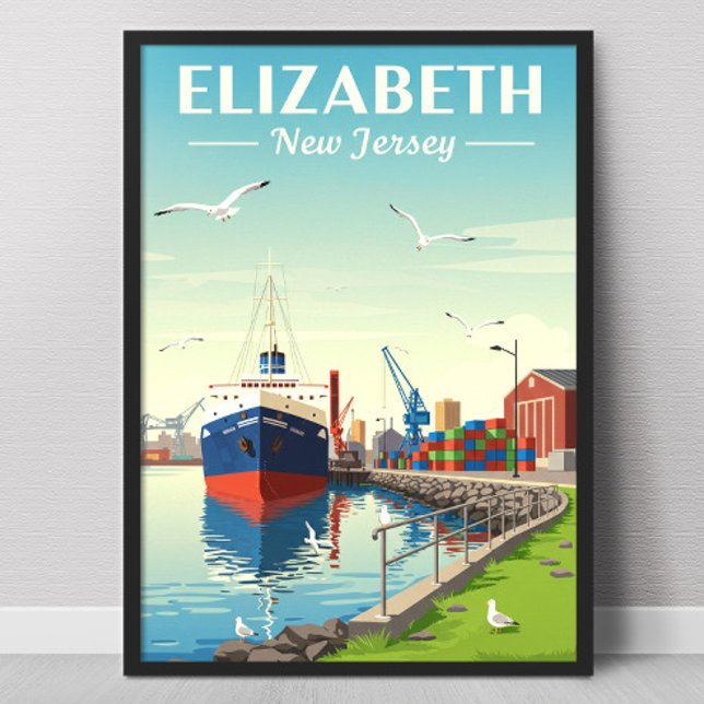 Poster Vintage Elizabeth New Jersey (Criador carregado)