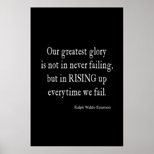 Pôster Vintage Emerson que supera citações da falha