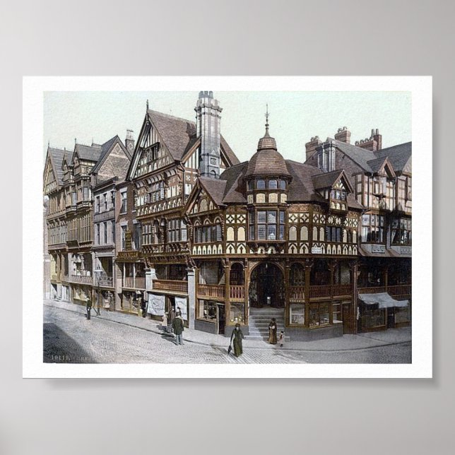 Pôster Vintage England  Chester 1890's (Frente)