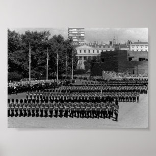 Poster Vintage England Guardas marchando em tempo lento