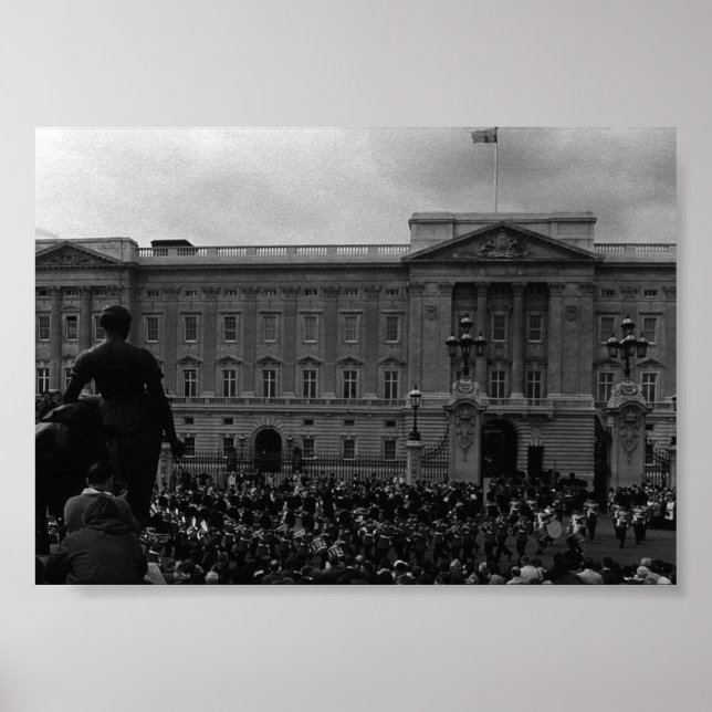 Poster Vintage England London Antiga Guarda Buckingham Pa (Frente)