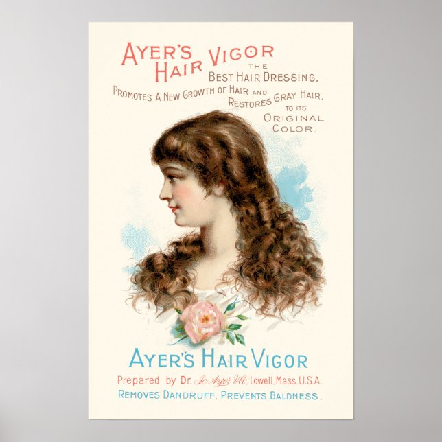 Poster Vintage Era Victorian Hair Care Ad (Frente)