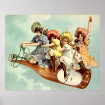 Vintage era vitoriana mulheres no frasco de champa