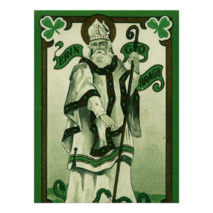 Pôster Vintage - Erin Go Bragh - Saudações do Dia de São