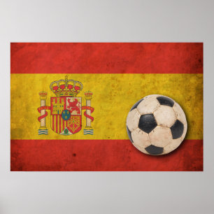 Pôster Vintage Espanha Futebol