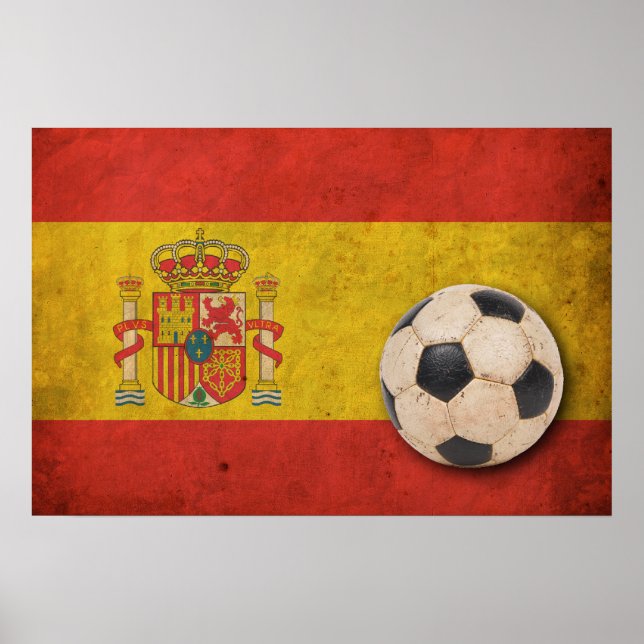 Pôster Vintage Espanha Futebol (Frente)