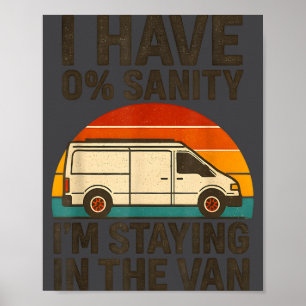 Poster Vintage Estou Ficando Na Van Engraçado Phasmophobi