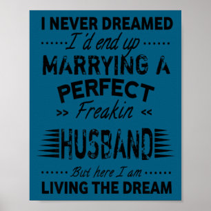 Poster Vintage eu nunca sonhei que acabaria casando com p