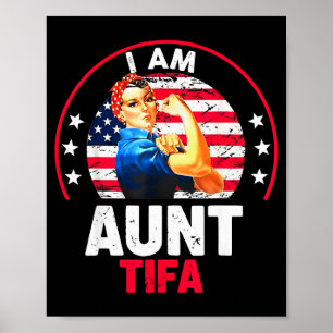 Poster Vintage Eu Sou Tia Tifa Mulher Menina Tia Tifa Ame