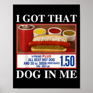 Poster Vintage Eu Tenho Aquele Cachorro Em Mim Homens Eng