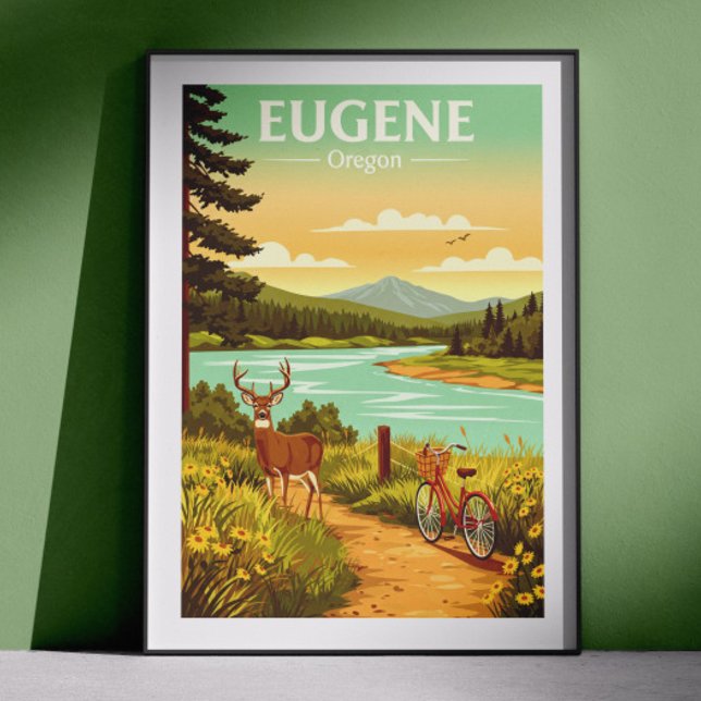 Poster Vintage Eugene Oregon (Criador carregado)