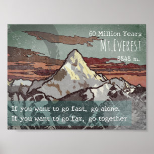 Poster Vintage Everest - Viagem do Trabalho em equipe She