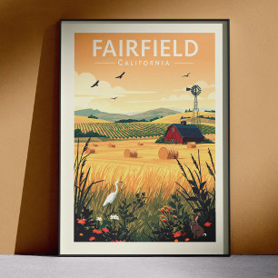 Poster Vintage Fairfield Califórnia