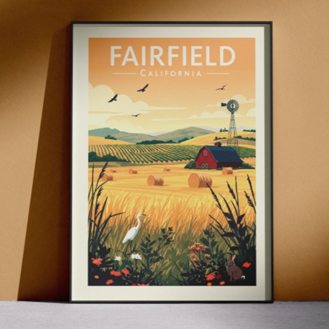 Poster Vintage Fairfield Califórnia (Criador carregado)
