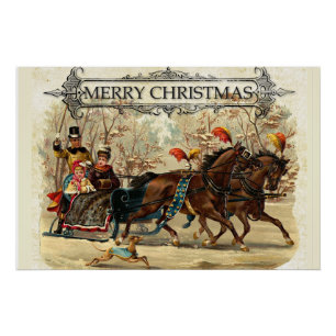 Pôster Vintage Family Christmas