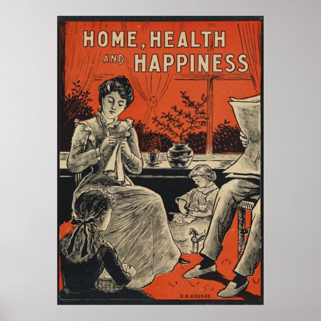 Poster Vintage Family Home Health (Frente)