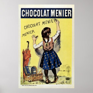 Poster Vintage famoso de Chocolat Menier