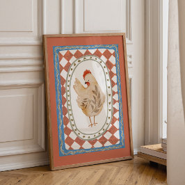 Poster Vintage Farm Animal Print