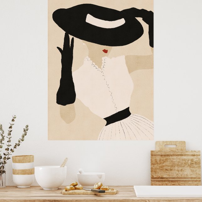 Poster Vintage Fashion Model (Cozinha)