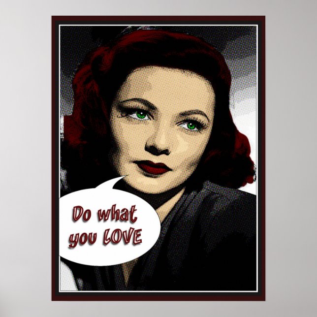 Poster Vintage faz o que você ama (Frente)