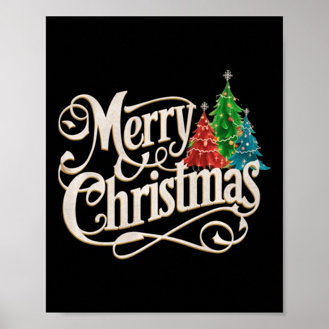 Poster Vintage Felry Christmas (Frente)