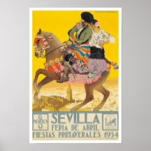 poster vintage Feria de Sevilla de 1934